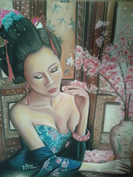 Geisha al pastel