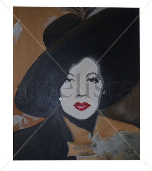 ROSTRO DE AVA GARDNER Óleo Lienzo Retrato