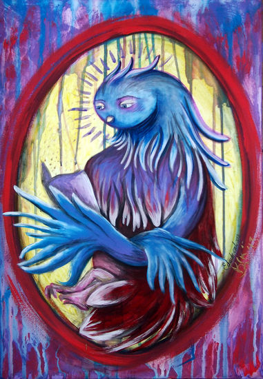 Bird Acrylic Canvas Figure Painting