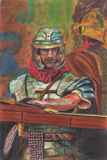 Legionario esperando la batalla Pencil