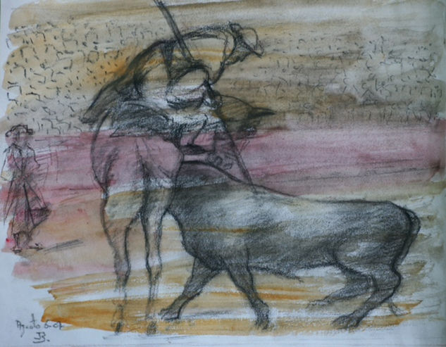 de toros y toreros, suerte de varas Mixed Media