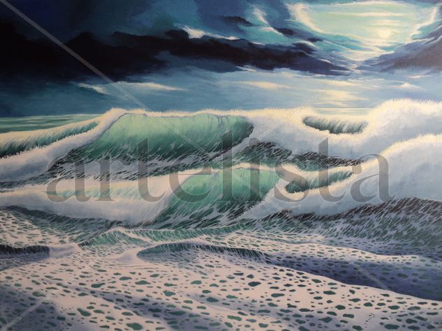 corte final Acrylic Canvas Marine Painting