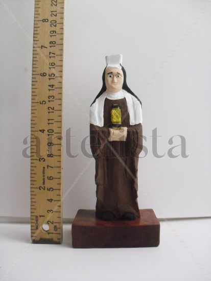 Talla de Santa Clara Madera Figurativa