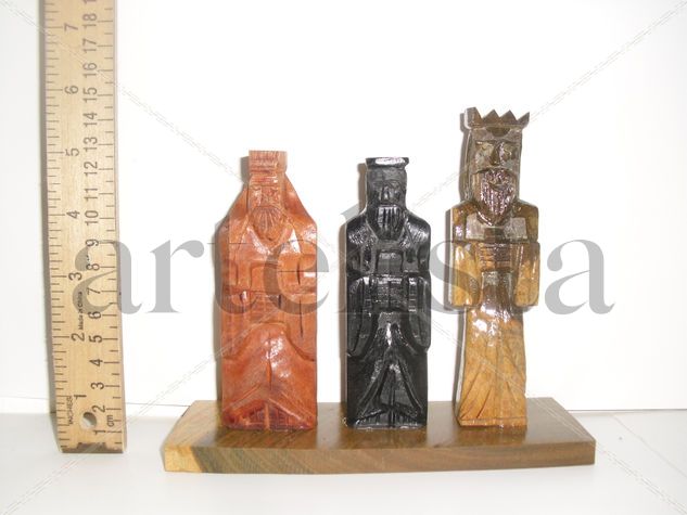 Tres Reyes Magos Madera Figurativa