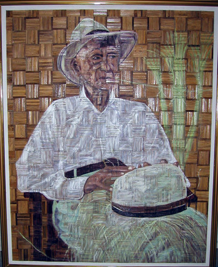 TEJEDOR MANABITO Óleo Lienzo Figura