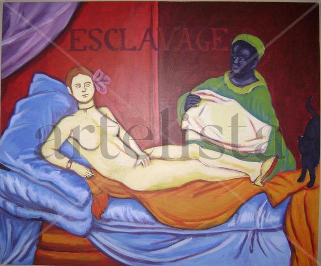 ESCLAVAGE Acrylic Canvas Figure Painting