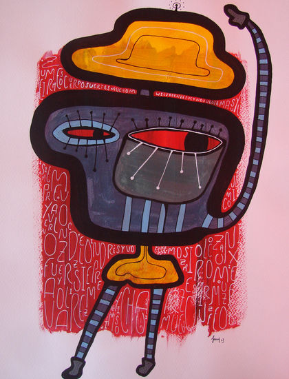 El señor de los indios Acrylic Paper Figure Painting