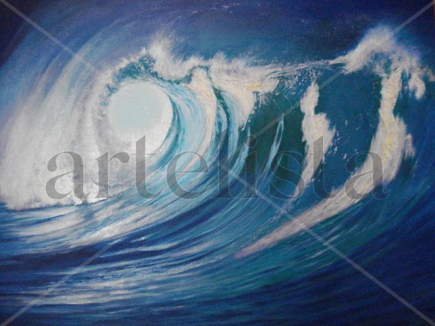 Energía circular Oil Canvas Marine Painting