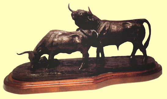 Toro y vaca Bronce Figurativa