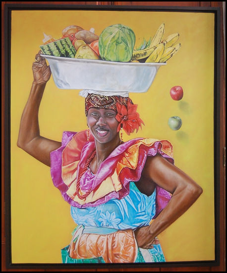 Palenquera Oil Canvas Figure Painting