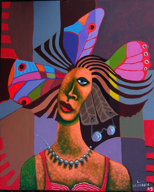 Retrato de dama mariposa