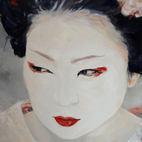 geisha I Oil Canvas Portrait