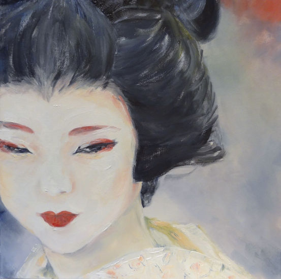 geisha II Oil Canvas Portrait