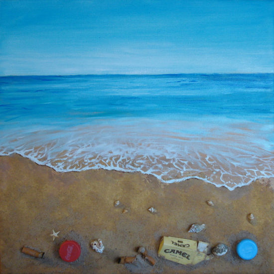 Naturaleza moribunda Mixed media Canvas Marine Painting