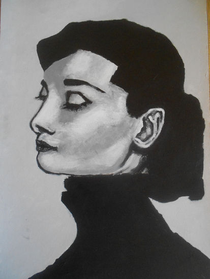 Audrey Hepburn Acrílico Papel Retrato