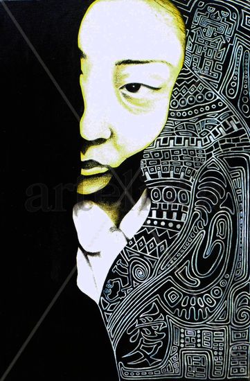 AIKA (AMOR) Mixed media Canvas Figure Painting