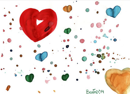 Lluvia de corazones