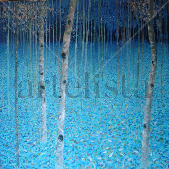 Bosque azul Oil Canvas Landscaping