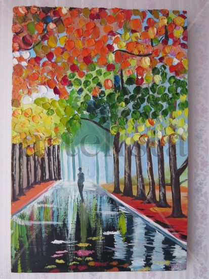 Los colores de la vida Oil Canvas Landscaping