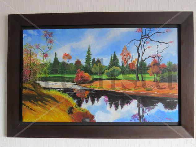 Llegando al otoño Oil Canvas Landscaping