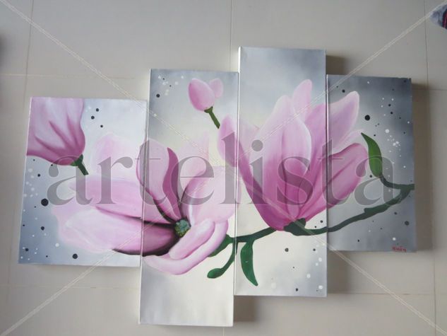 Orquideas Oil Canvas Floral Painting