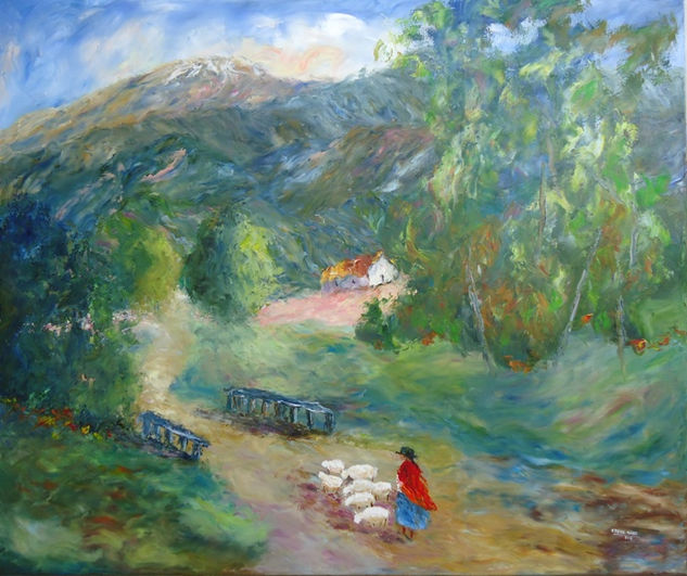 MIENTRAS ESTAMOS AQUI - Chicoana, Salta Oil Canvas Landscaping