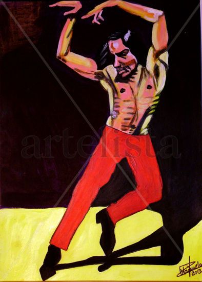 JOAQUIN CORTES BAILANDO Acrylic Card Portrait