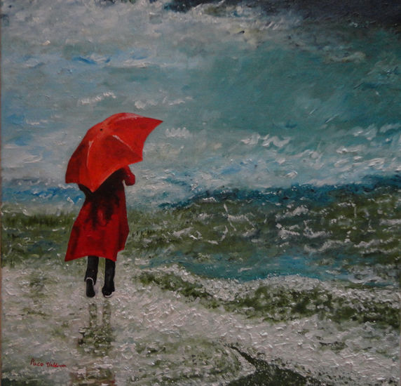 Hacia el Mar Oil Canvas Marine Painting