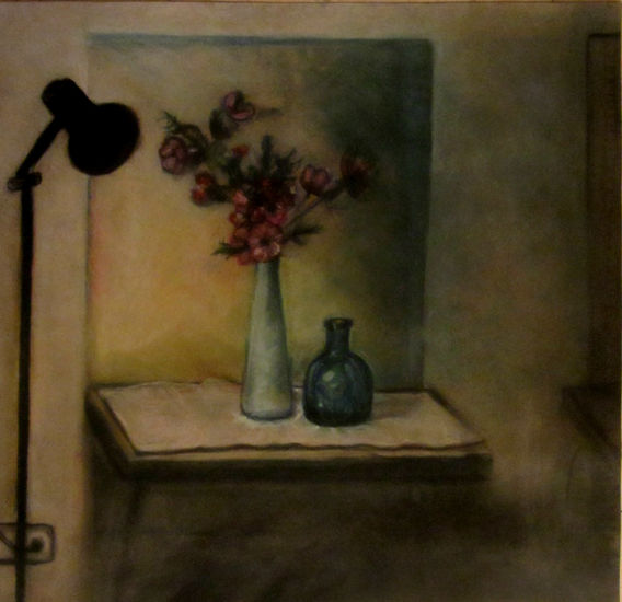 Mi ambiente de trabajo Pastel Paper Still Life Paintings