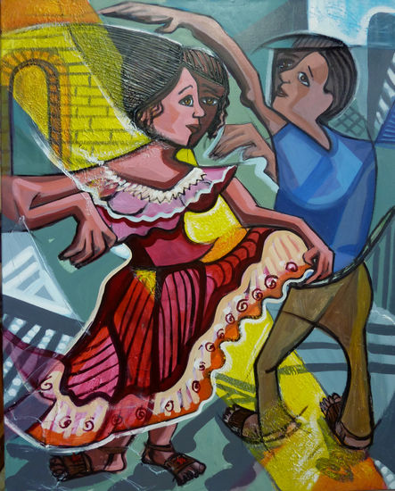 TAMUNANGUERO Acrylic Canvas Figure Painting