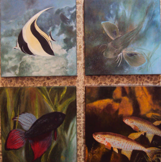 Peces Oil Canvas Animals