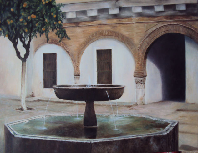 PATIO IGLESIA DEL SALVADOR. SEVILLA Oil Canvas Others