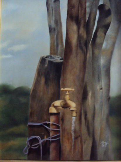 AGUA, FUENTE DE VIDA Oil Canvas Landscaping