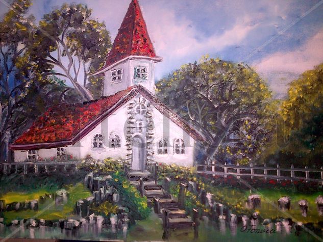 La Villa Oil Canvas Landscaping