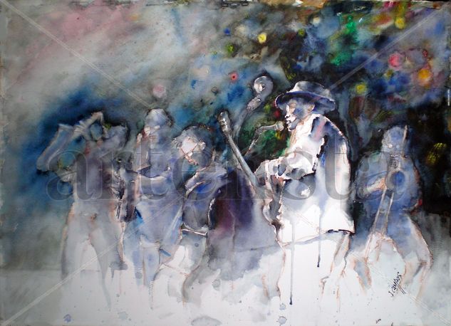 Concierto de Jazz Watercolour Paper Others