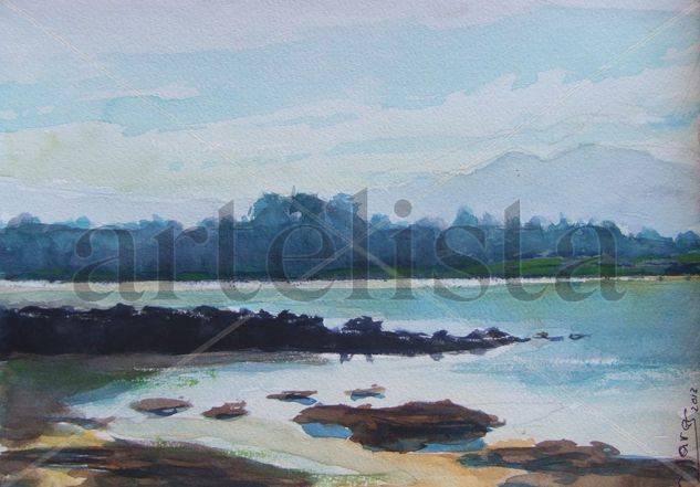 el puntal Watercolour Paper Marine Painting