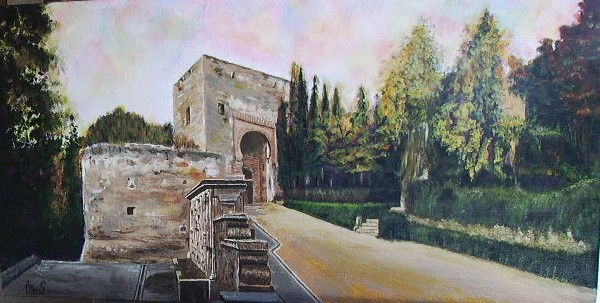 Puerta de la Justicia (Alhambra) Acrylic Canvas Landscaping