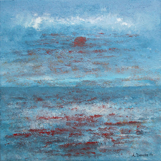 Atardecer Acrylic Canvas Marine Painting