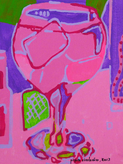 VINOPLASTICA-SERIE--2013-ACRILICO SOBRE LIENZO-16X12-SERIE CRISTAL-#062 Acrylic Canvas Still Life Paintings