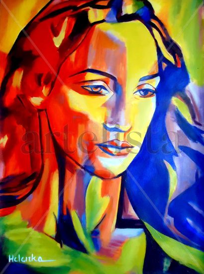 Like a madonna Acrylic Canvas Portrait