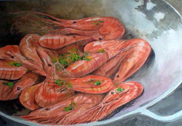 gambas Watercolour Paper Still Life Paintings