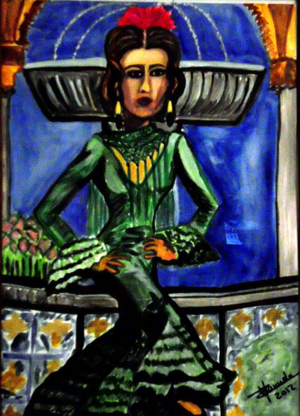Flamenca en la fuente
