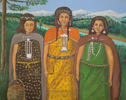 Tres mujeres mapuches