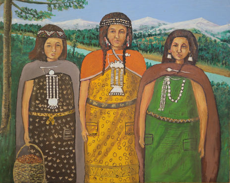 Tres mujeres mapuches