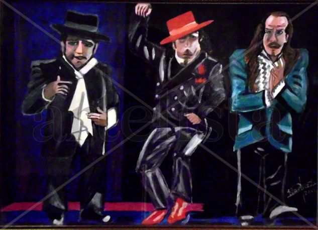 Cante, toque, baile Acrylic Card Portrait