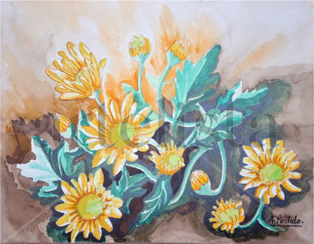 Margaritas 1 Watercolour Paper Floral Painting