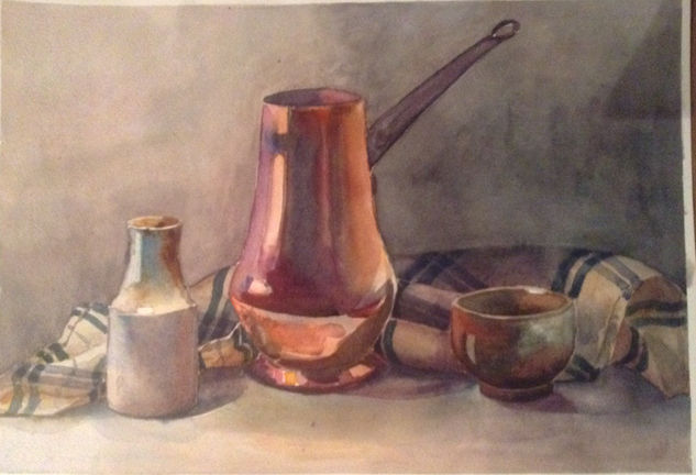 Chocolatera Watercolour Paper Still Life Paintings