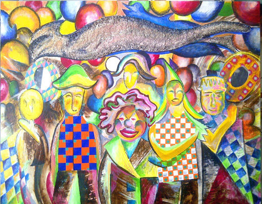 el carnaval de Vigo Mixed media Canvas Others