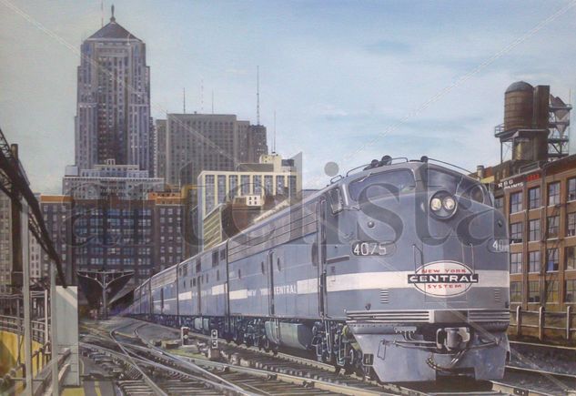 New York Central System Acrylic Paper Landscaping