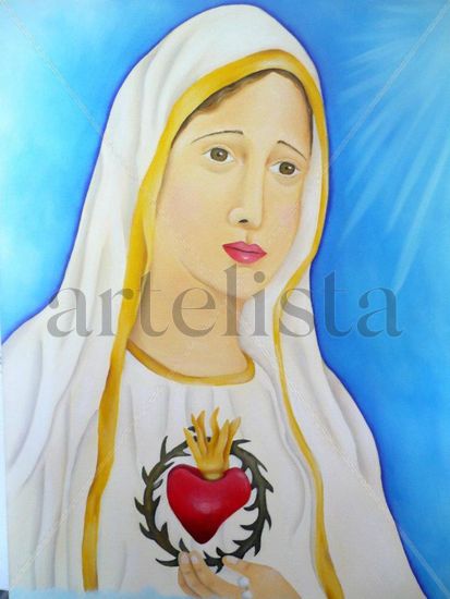 virgen de fátima Oil Canvas Portrait